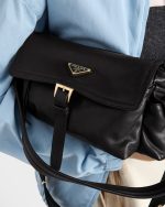 Medium Prada Explore nappa leather shoulder bag with flap - Image 5